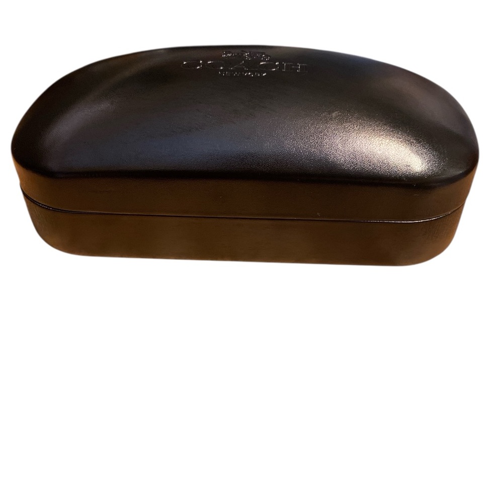 Coach Black Case with small eyeglass cleaner cloth